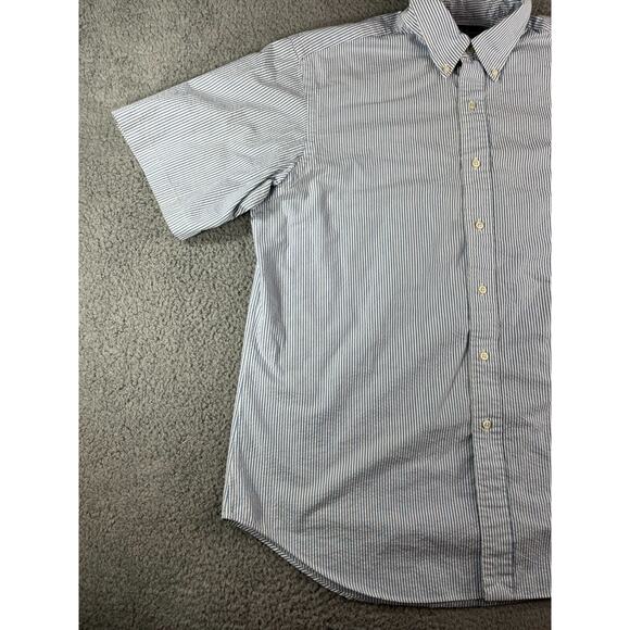 Polo Ralph Lauren Shirt Mens XL Button Down Blue Stripped Short Sleeve Classic - Picture 3 of 11